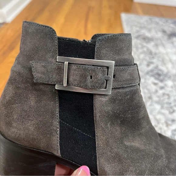 Aquatalia side buckle suede ankle bootie - Picture 2 of 4